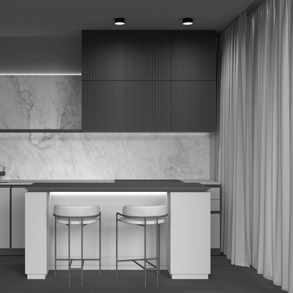 Oprawa sufitowa plafon Zon C032CL-L12B4K LED 12W czarny