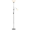 Stojąca lampa do salonu Spari G98811/05 do czytania srebrny biały