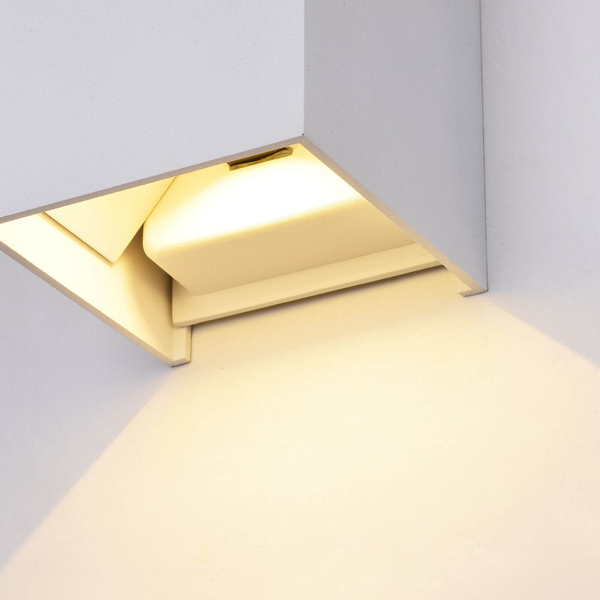 Kinkiet na taras lampa ścienna Fulton O572WL-L6W LED 6W 3000K kostka biała