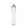 Wisząca lampa Espada QN-ESPADA-1P-PC LED 18W 3000K szklana tuba srebrny