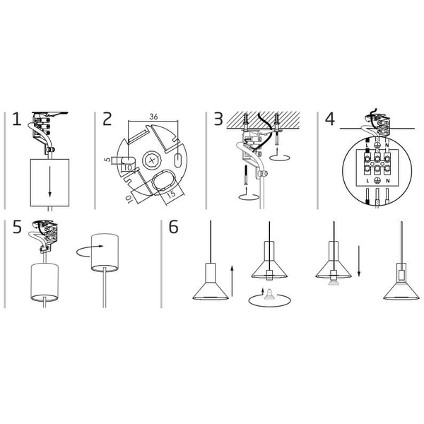 Lampa wisząca punktowa Hermanos 8192 Nowodvorski do salonu czarna