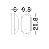 Zewnętrzna owalna lampa ścienna SOVANDO LE75251 LED 11W 3000K IP65 biała