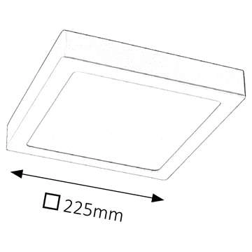 Plafon LAMPA sufitowa LOIS 2668 Rabalux kwadratowa OPRAWA metalowa LED 18W 3000K satynowy chrom