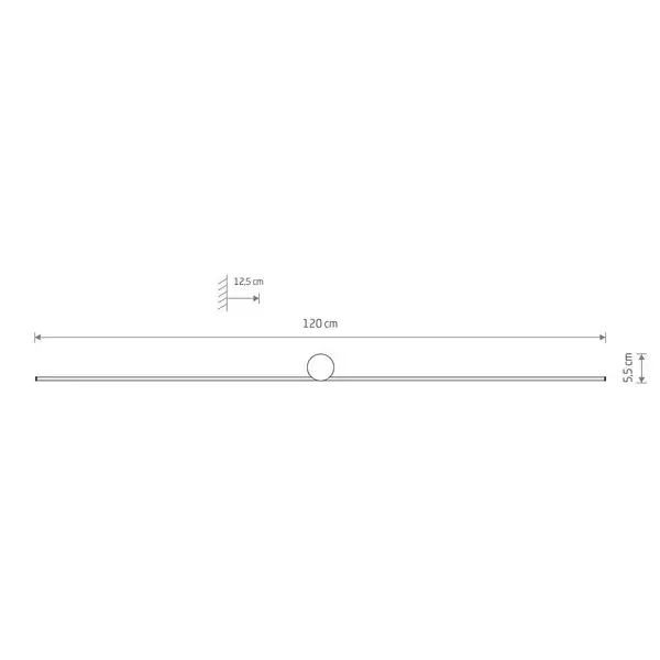 Lampa ścienna Spin listwa nad lustro 17W kinkiet czarny