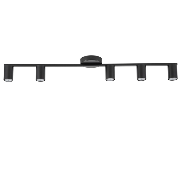 Tuby do sypialni Sky czarna lampa sufitowa metalowa