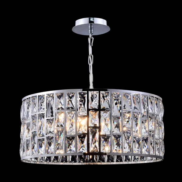 Wisząca LAMPA glamour GELID MOD184-PL-04-CH Maytoni kryształowa OPRAWA okrągły ZWIS crystals przezroczyste chrom