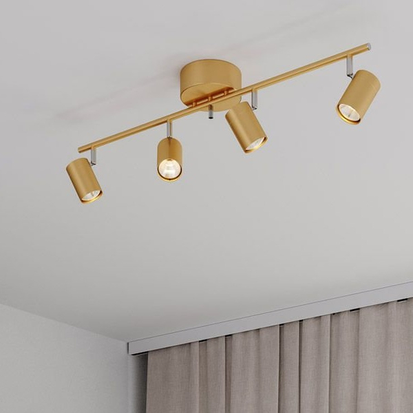 Sufitowa lampa regulowana Correct 4200720-6501 metalowe tuby różowe złoto