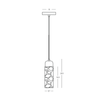 Wisząca lampa z kamienia 25417 do salonu drewniana beżowa