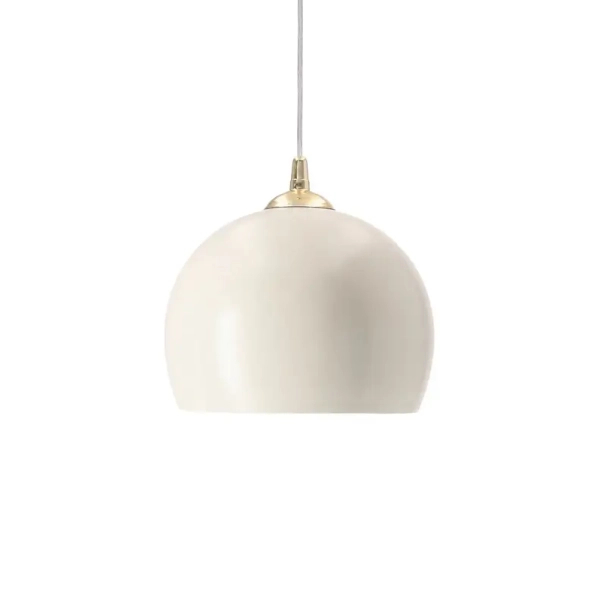 Wisząca lampa kopuła PONTE biała 31-48035 1xE27 do salonu szklana