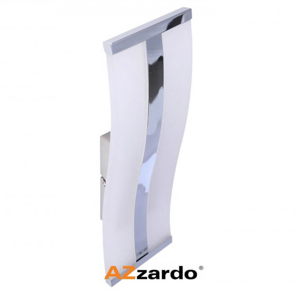 Ścienna lampa sypialniana Bertone AZ1291 Azzardo LED 9W 2900K fala srebrna