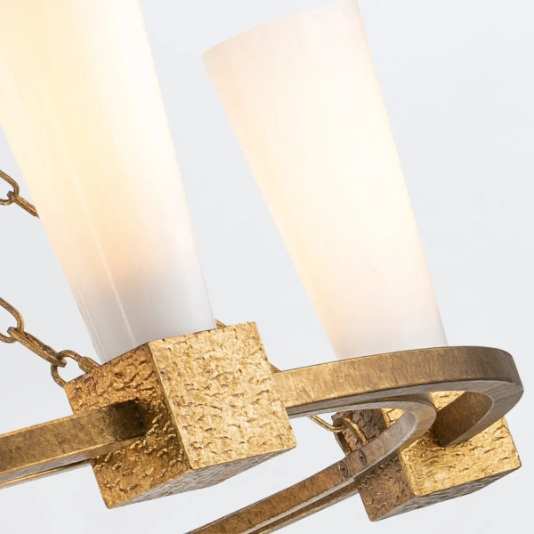 Lampa wisząca ring Kristy KRISTY5-DG-OPAL tubki na łańcuchu złota