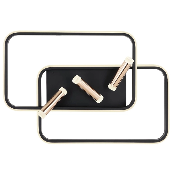 Prostokątna LAMPA sufitowa COCO 67301D1 Globo metalowe ramki LED 55W 2700K - 6000K złote