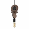 Zwisająca lampa nad stół Drops 11175 okręgi drewniana czarna