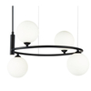 LAMPA wisząca RING MOD013PL-04B Maytoni szklana OPRAWA modernistyczny ZWIS kule balls czarne