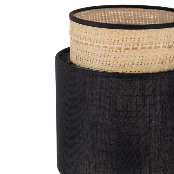 Lampka nocna okrągła rustykalna Boho 5536 TK Lighting słomkowa czarna