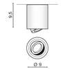 Nastropowa lampa regulowana Brant AZ2819+AZ3217 downlight do holu czarny