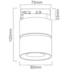 LAMPA sufitowa Mone Nero Track Orlicki Design metalowa OPRAWA LED 7W 3000K do systemu szynowego 1-fazowego czarna