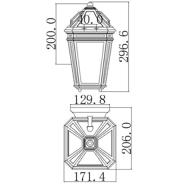 Ogrodowa LAMPA ścienna Londontowne FE-LONDONTOWNE Elstead FEISS metalowa OPRAWA elewacyjna latarenka outdoor IP44 czarna posrebrzana