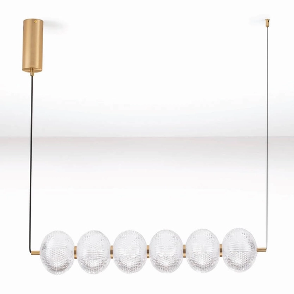 Lampa wisząca TIPUANI LE44625 LED 34W 3000K bubbles złota przezroczysta