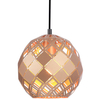 Wisząca LAMPA geometryczna PAULELA PND-34221-1S-GD Italux ażurowy ZWIS do sypialni złoty