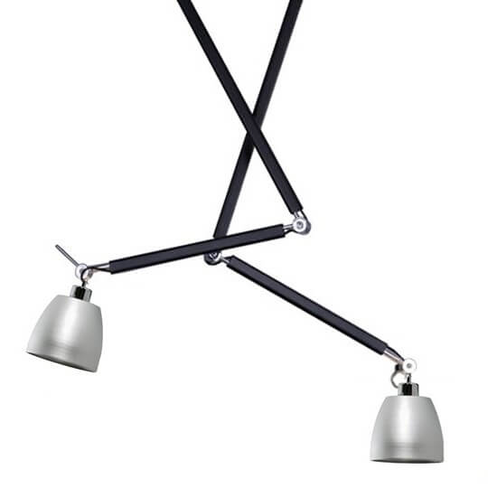 Regulowana lampa wisząca Zyta AZ1846+2xAZ2593 Azzardo srebrna czarna