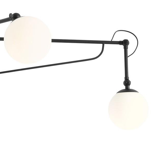 Loftowa lampa ścienna Soho 1105D1 kule na wysięgniku czarny biały