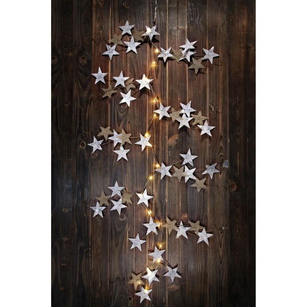 Świąteczna dekoracja gwiazdki 1,5m 20 LED 0,8W ciepła