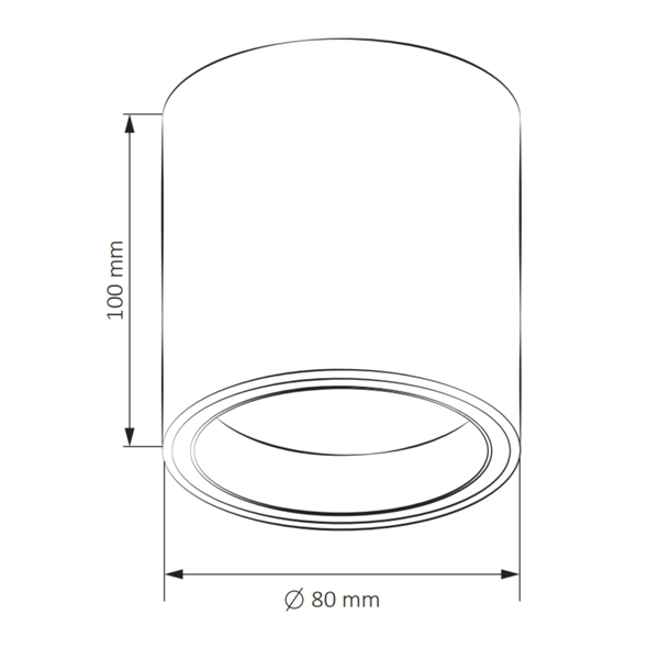 Sufitowa lampa salonowa FALCO 323651 tuba czarny