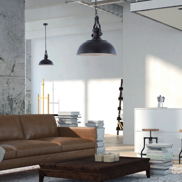 LAMPA wisząca ROSALIA MDM-2646/1 BR+GD Italux metalowa OPRAWA industrialna ZWIS brąz przecierany