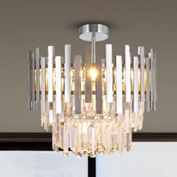 Metalowa lampa sufitowa Aspen ML8809 Milagro z kryształkami chrom