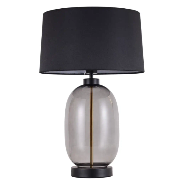Stołowa lampa do salonu Amur LP-919/1T smoked przydymiona czarny