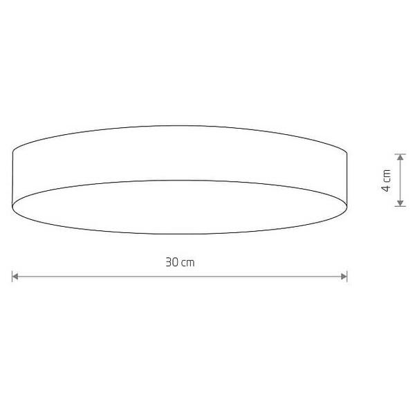 Okrągły natynkowy plafon Lid Round 10410 Nowodvorski LED 50W 3000K czarny