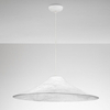 Wisząca lampa do sypialni CHANCAY LE44600 materiałowa biały