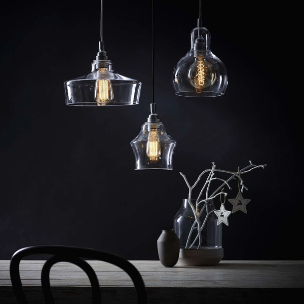 LAMPA wisząca LONGIS III 10142109 Kaspa szklana OPRAWA loftowy ZWIS przezroczysty