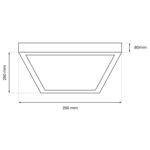 Plafon salonowy Casilla EK75277 Eko-light LED 12W 4000K kwadratowy biały