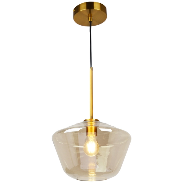 Loftowa LAMPA wisząca GREA 316233 Polux szklana OPRAWA skandynawski zwis bursztynowy