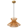 Ekologiczna lampa zwis TASMAN 10420/32/72 Lucide do salonu beżowa mosiądz