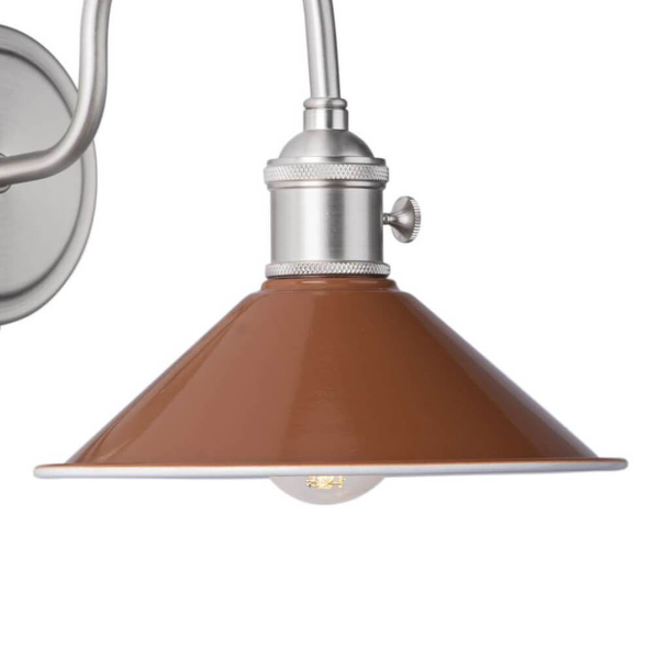 Salonowy kinkiet Hadano HAD0761-08 Dar Lighting antyczny chrom brązowy