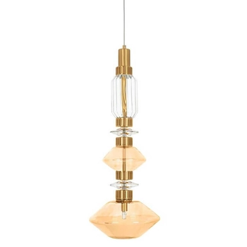 Salonowa lampa wisząca Vaso MSE1501100212 Moosee LED nad stół złoty bursztynowy