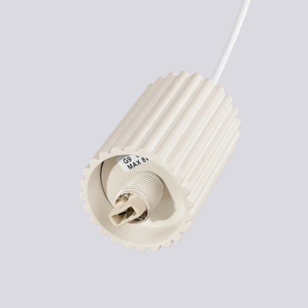 Wisząca lampa minimalistyczna HALO SL.1719 ryflowana kula beżowa