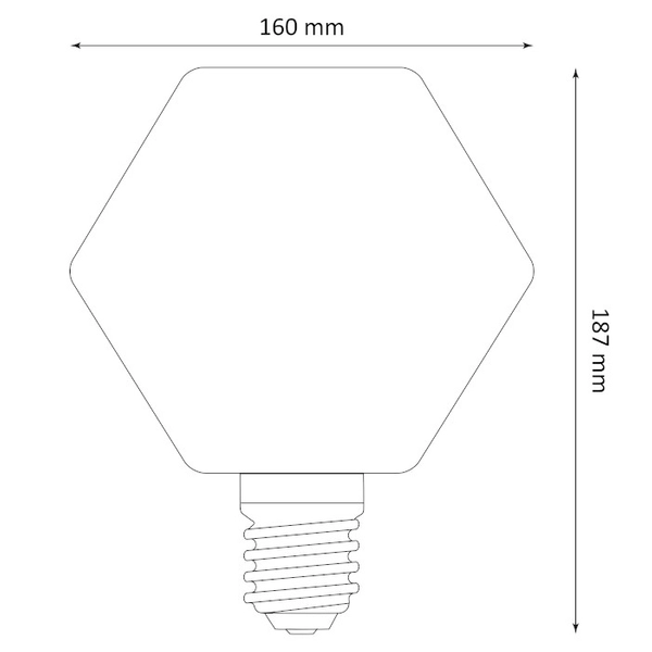 Przydymiona żarówka geometryczna DecoVintage 317896 Polux LB16 LED E27 sześciokąt 4W 50lm 230V biała ciepła
