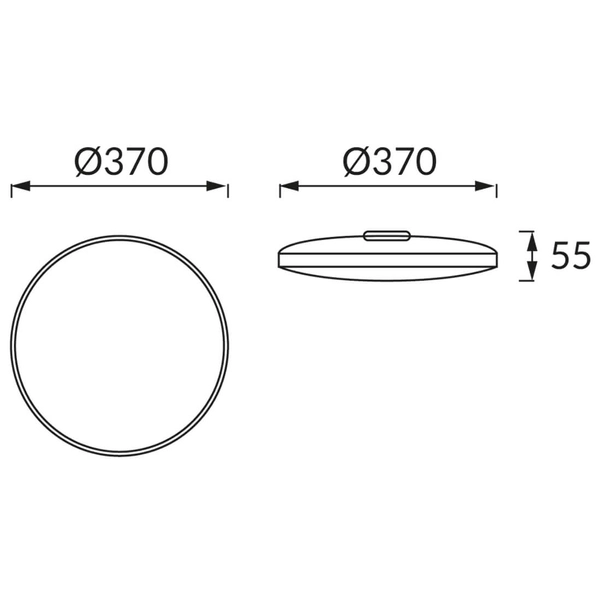 Łazienkowy plafon Dowbor 4337 Ideus LED 24W 4000K IP44 okrągły czarny biały
