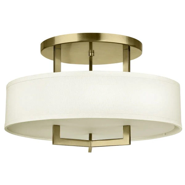 Sufitowa lampa do salonu Hampton HK-HAMPTON-SF-BB okrągła mosiądz
