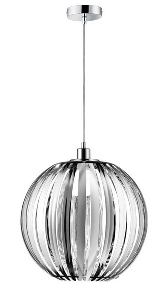 Kulista lampa wisząca Zucca 304100106 crystal glamour do salonu chrom