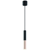 Industrialna LAMPA wisząca Slimi S Nero/Rose Gold Orlicki Design metalowa OPRAWA  ZWIS tuba LED 3,5W czarna różowe złoto