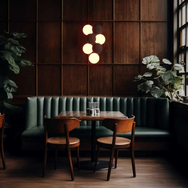 Zwisowa lampa kulista Vino ABR-GRAPPA--B Abruzzo molekuły szare białe