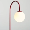 Kulista lampa stołowa Una 1116B15 szklana kula czerwona biała