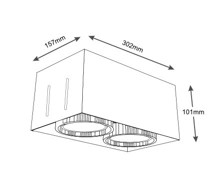 Spot LAMPA sufitowa KOMORO 7330 Shilo podtynkowa OPRAWA regulowane OCZKO prostokątna wpust biały
