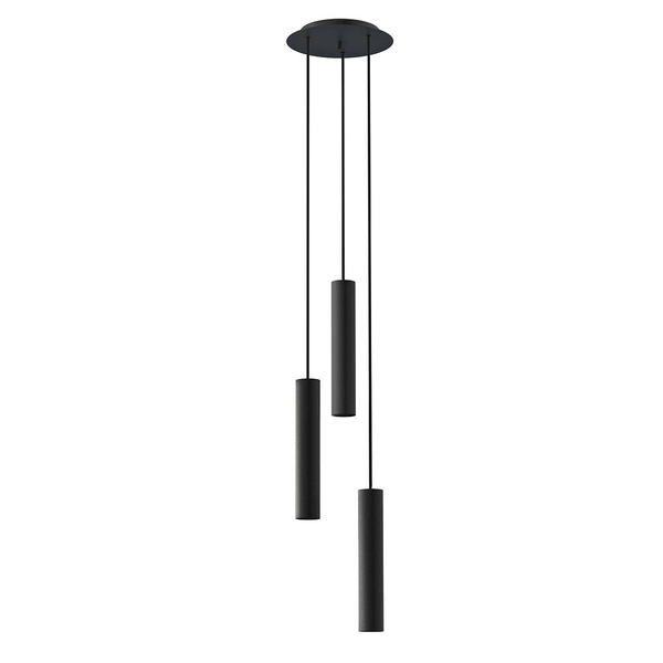 Nowoczesna lampa wisząca Baton 7856 kaskada do jadalni czarna