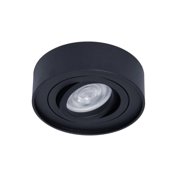 Podstropowa LAMPA oczko NUSA ML0022 metalowy wpust okrągły czarny